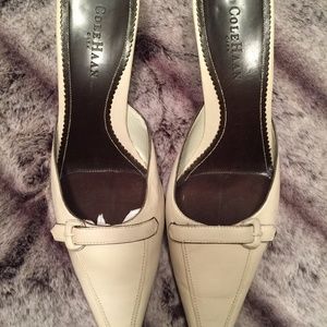 Cole Haan Leather Slide with Kitten Heel